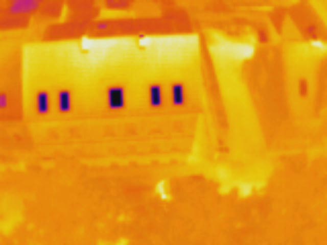 Wärmebild von einem Dach